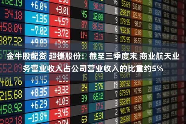 金牛股配资 超捷股份：截至三季度末 商业航天业务营业收入占公司营业收入的比重约5%